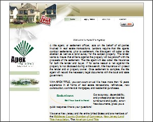 Web site www.apextitleins.com, Apex Title Agency