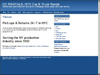 Web site www.ccrentalnyc.com, C C Rental