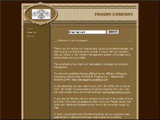 Web site www.paganoco.com, Pagano Company