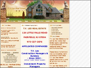 Web site www.tvleo.com, T V Leo Real Estate Agency